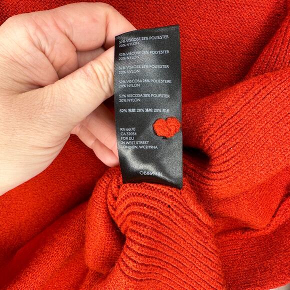 Anthropologie Georgia Cowl Neck Long Sleeve Rust Knit Tunic Sweater Top Small - Picture 15 of 16